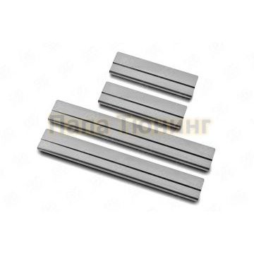 Накладки на пороги RUSSTAL (нерж., шлиф) РусСталь для Toyota RAV4 2015-2019