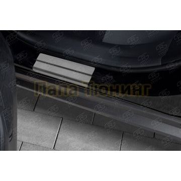 Накладки на пороги RUSSTAL (нерж., шлиф) РусСталь для Toyota RAV4 2019-