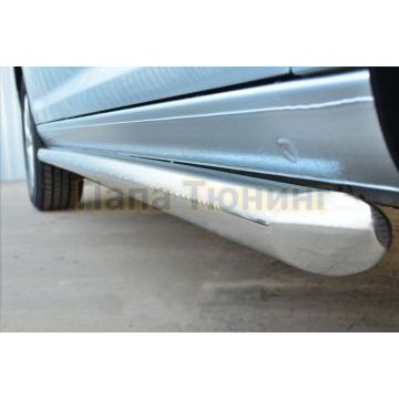 Пороги труба d57 (вариант 1) РусСталь для Volkswagen Caddy 2013- (короткая база)