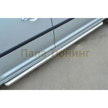 Пороги труба d57 (вариант 1) РусСталь для Volkswagen Caddy 2013- (короткая база)