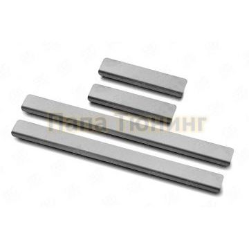 Накладки на пороги RUSSTAL (нерж., шлиф) РусСталь для Volkswagen Tiguan 2017-2020