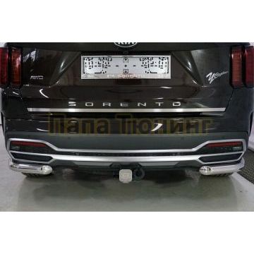 Накладка на заднюю дверь (лист шлифованный) ТСС для Kia Sorento 2020- Накладка на заднюю дверь (лист шлифованный) ТСС для Kia Sorento 2020-