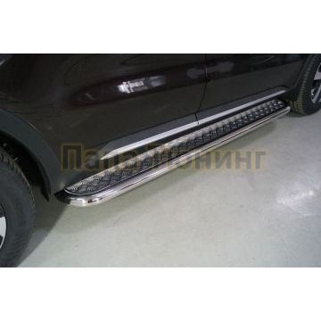 Пороги с площадкой 60,3 мм ТСС для Kia Sorento 2020- Пороги с площадкой 60,3 мм ТСС для Kia Sorento 2020-