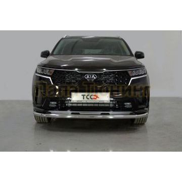 Защита передняя нижняя 60,3 мм ТСС для Kia Sorento 2020- Защита передняя нижняя 60,3 мм ТСС для Kia Sorento 2020-