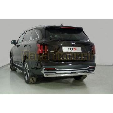 Защита задняя (длинная) 60,3 мм ТСС для Kia Sorento 2020- Защита задняя (длинная) 60,3 мм ТСС для Kia Sorento 2020-