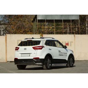 Защита задняя двойная D 60,3/42,4 Alfeko для Hyundai Creta 2016-2021