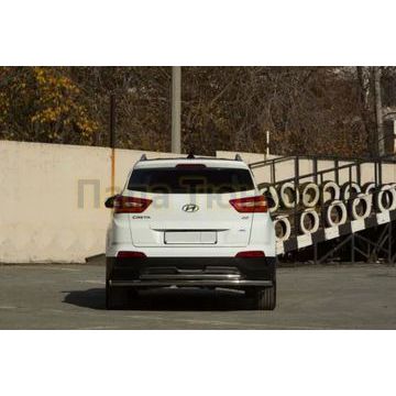 Защита задняя двойная D 60,3/42,4 Alfeko для Hyundai Creta 2016-2021