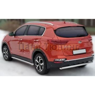 Защита задняя D 60,3 (короткая) (Кроме GT-Line) Alfeko для Kia Sportage 2016-2018