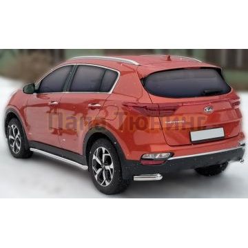 Защита задняя уголки D 60,3 (В том числе GT-Line) Alfeko для Kia Sportage 2018-