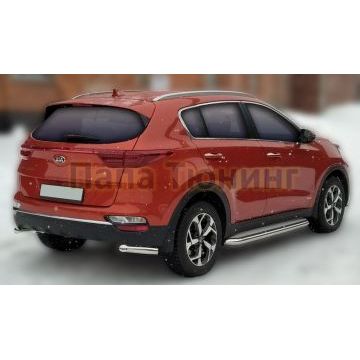 Защита задняя уголки D 60,3 (В том числе GT-Line) Alfeko для Kia Sportage 2018-