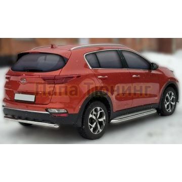 Защита задняя D 60,3 (короткая) (Кроме GT-Line) Alfeko для Kia Sportage 2018-