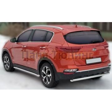 Защита задняя D 60,3 (короткая) (Кроме GT-Line) Alfeko для Kia Sportage 2018-