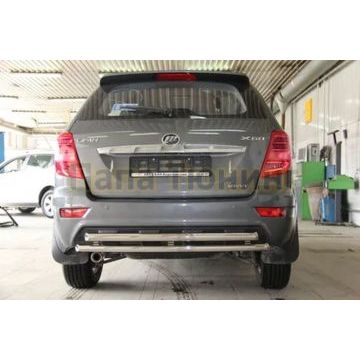 Защита задняя двойная D 60,3/42,4 Alfeko для Lifan X60 2016-