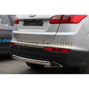 Защита задняя (ОВАЛ) D 75х42 Alfeko для Chery Tiggo 5 2016-