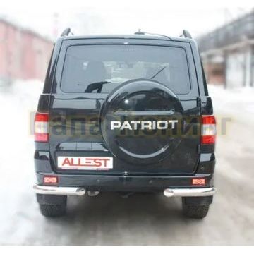 Защита задняя уголки D 76,1 Alfeko для УАЗ Патриот 2014-