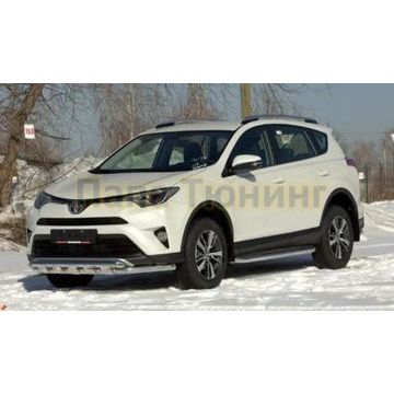 Передняя дуга с защитой (Shark) D 60,3/60,3 Alfeko для Toyota RAV-4 2015-2019