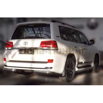 Защита задняя уголки D 76,1 Alfeko для Toyota Land Cruiser 200 Executive Lounge 2018-