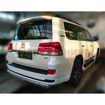 Защита задняя (ОВАЛ) D 75х42 Alfeko для Toyota Land Cruiser 200 Executive Lounge 2018-