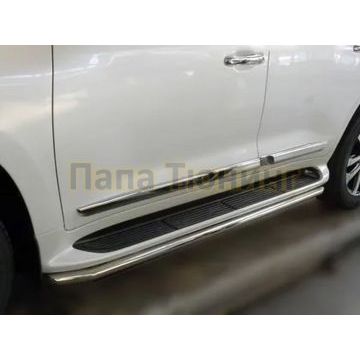 Защита порогов (аналог Lexus) D 50,8 Alfeko для Toyota Land Cruiser 200 Executive Lounge 2018-