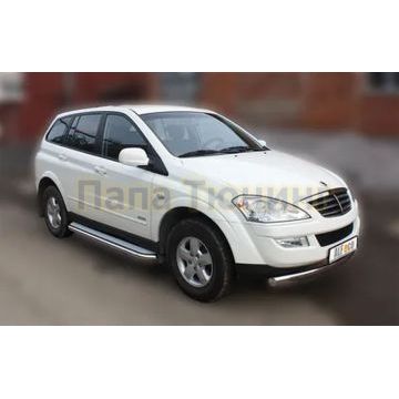 Защита передняя (ОВАЛ) D 75x42 Alfeko для SsangYong Kyron 2007-2015