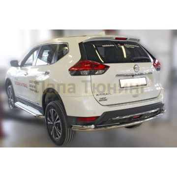 Защита задняя большая с уголками D 60,3/50,8 Alfeko для Nissan X-Trail 2018-