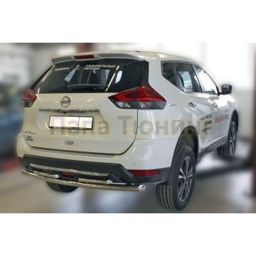 Защита задняя двойная D 60,3/42,4  Alfeko для Nissan X-Trail 2018-