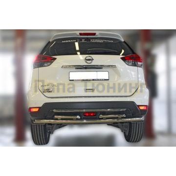 Защита задняя двойная D 60,3/42,4  Alfeko для Nissan X-Trail 2018-