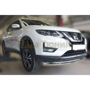 Защита передняя ОВАЛ D 75x42 Alfeko для Nissan X-Trail 2018-