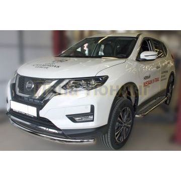 Защита передняя ОВАЛ D 75x42 Alfeko для Nissan X-Trail 2018-