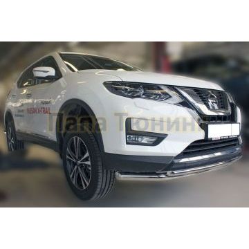 Защита передняя двойная D 60,3/42,4 Alfeko для Nissan X-Trail 2018-