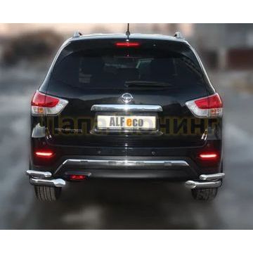 Защита задняя уголки двойные D 76,1/50,8 Alfeko для Nissan Pathfinder 2014-2016