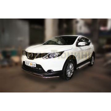 Защита передняя двойная D 60,3/42,4 (сборка С-Пб) Alfeko для Nissan Qashqai 2015-2019