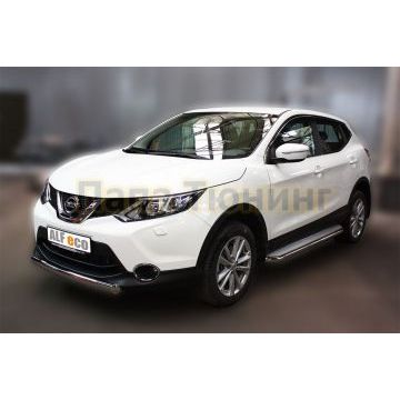 Защита передняя (ОВАЛ) D 75х42 (сборка С-Пб) Alfeko для Nissan Qashqai 2015-2019