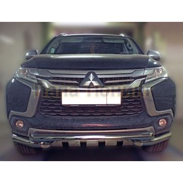 Передняя дуга с защитой (Shark) D 76,1/76,1 Alfeko для Mitsubishi Pajero Sport 2016-2021 Передняя дуга с защитой (Shark) D 76,1/76,1 Alfeko для Mitsubishi Pajero Sport 2016-2021