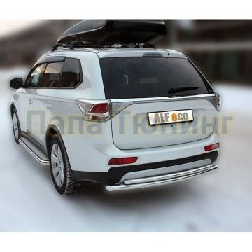 Защита задняя двойная D 60,3/42,4 Alfeko для Mazda CX-5 2017-