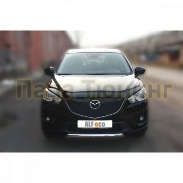 Защита передняя (ОВАЛ) D 75х42 Alfeko для Mazda CX-5 2017-