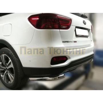 Защита задняя уголки D 60,3 Alfeko для Kia Sorento Prime 2018-