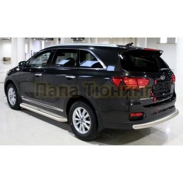 Защита задняя D 60,3 Alfeko для Kia Sorento Prime 2018-