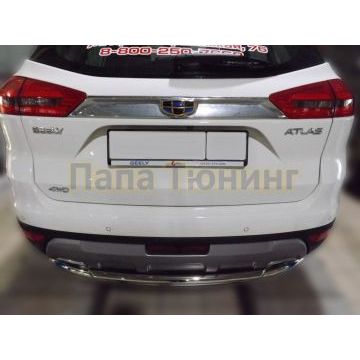 Защита задняя двойная D 60,3/42,4 Alfeko для Geely Atlas NL3 2017-