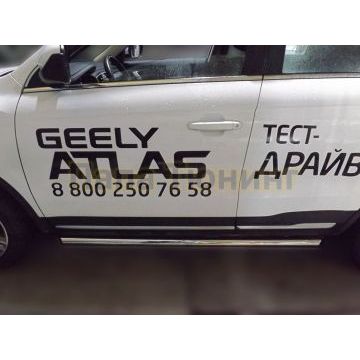 Пороги труба D 60,3 Alfeko для Geely Atlas NL3 2017-