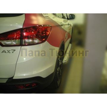 Пороги с площадкой D 60,3 Alfeko для Dongfeng AX-7 2017-