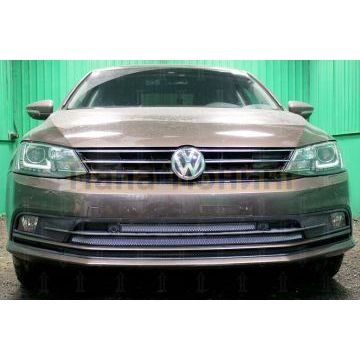 Защита радиатора Volkswagen Jetta VI 2015- (3 части) chrome