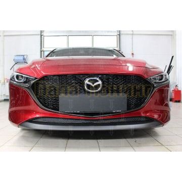 Защита радиатора Mazda 3 2019- black низ