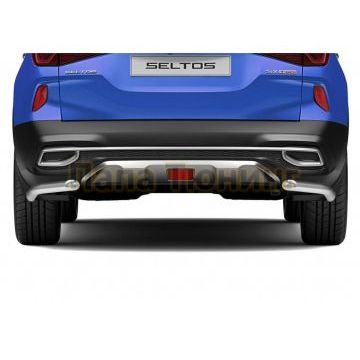 Защита заднего бампера d57 уголки для Kia Seltos 2020-