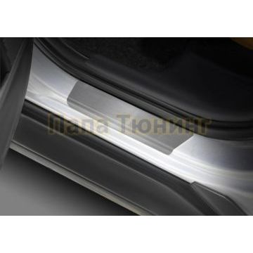 Накладки на пороги Rival для Mitsubishi Outlander II / II рест 2005-2009 / 2009-2013