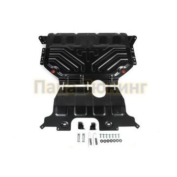 Защита картера + КПП сталь АвтоБроня для Volkswagen Teramont, V - 2.0; 3.6; 2 Части 2018-