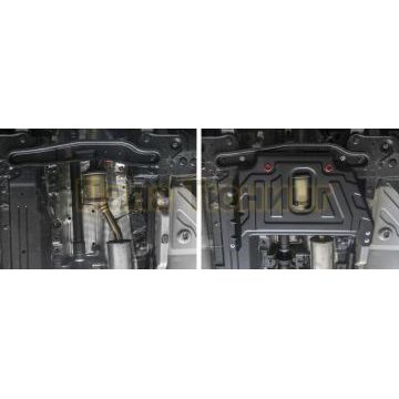 Защита кислородного датчика сталь АвтоБроня для Nissan Terrano, V - 1.6; 2.0 2016-/Renault Duster, V - 1.6; 2.0 2015-/Renault Kaptur, V - 2.0 2016-/Renault Arkana, V - 1.6 2019-