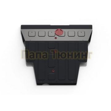 Защита картера + КПП сталь АвтоБроня для Nissan Presage, V - 2.5d 1998-2004/Nissan Bassara, V - 2.5d 1998-2004