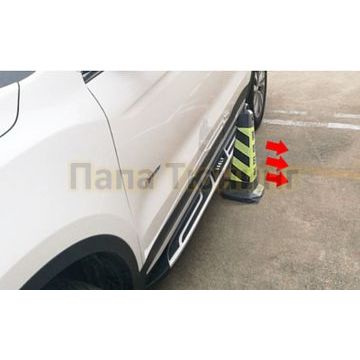 Пороги, боковые подножки Vision X6 для Geely Atlas 2018-2024/Geely Atlas PRO 2021-2024