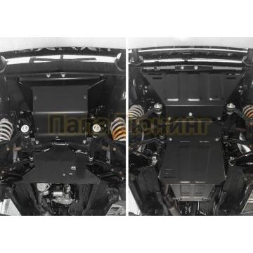 Комплект защит картер + КПП + РК сталь АвтоБроня для Lada 4х4, V - все 1977-2001/Lada 4х4, V - все 2001-2017/Lada 4х4, V - все 2017-2019/Lada 4х4, V - все 2019-